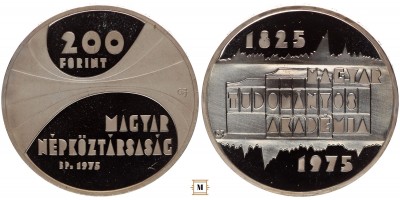 200 forint Magyar Tudományos Akadémia 1975  PP