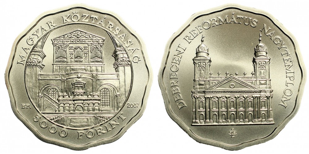 5000 forint Debreceni Református Nagytemplom 2007 BU