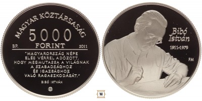 5000 forint Bibó István 2011 PP