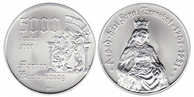 5000 Forint Szent Erzsébet 2007 BU