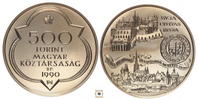 500 Forint Mátyás pár 1990 BU