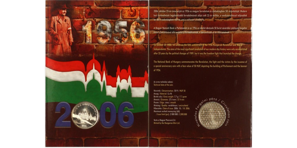 50 forint 2006 a Forradalom 50.évfordulójára