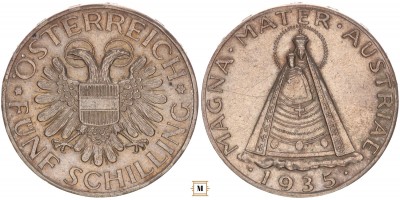 Ausztria 5 schilling 1935