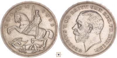 Nagy-Britannia V. György crown 1935 ezüst jubileum