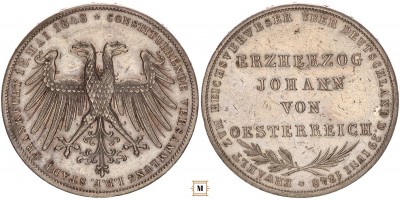 Frankfurt 2 gulden 1848 