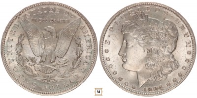 USA 1 dollár 1904 O