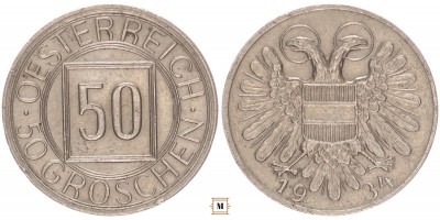 Ausztria 50 groschen 1934