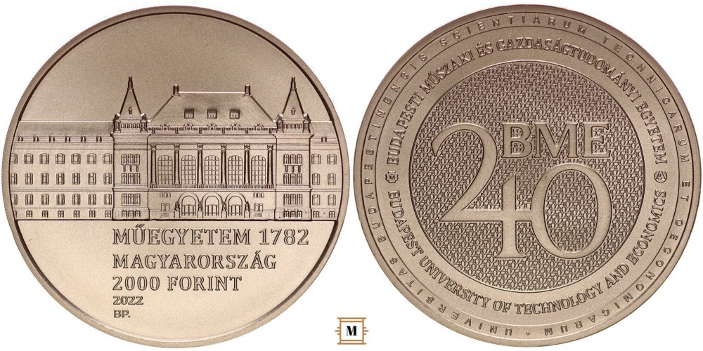 2000 forint  Budapesti Műszaki Egyetem 2022 BU