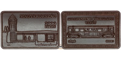 2000 forint Millenniumi Földalatti Vasút 2021 BU