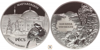 20000 forint Baranya vármegye, Pécs 2024 BP
