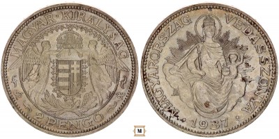 2 pengő 1937 BP