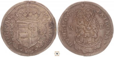 II. Rákóczi Ferenc 1/2 tallér 1704 KB