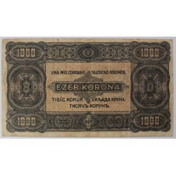 1000 Korona 1923 , Nyomdahely megjelölése nélkül