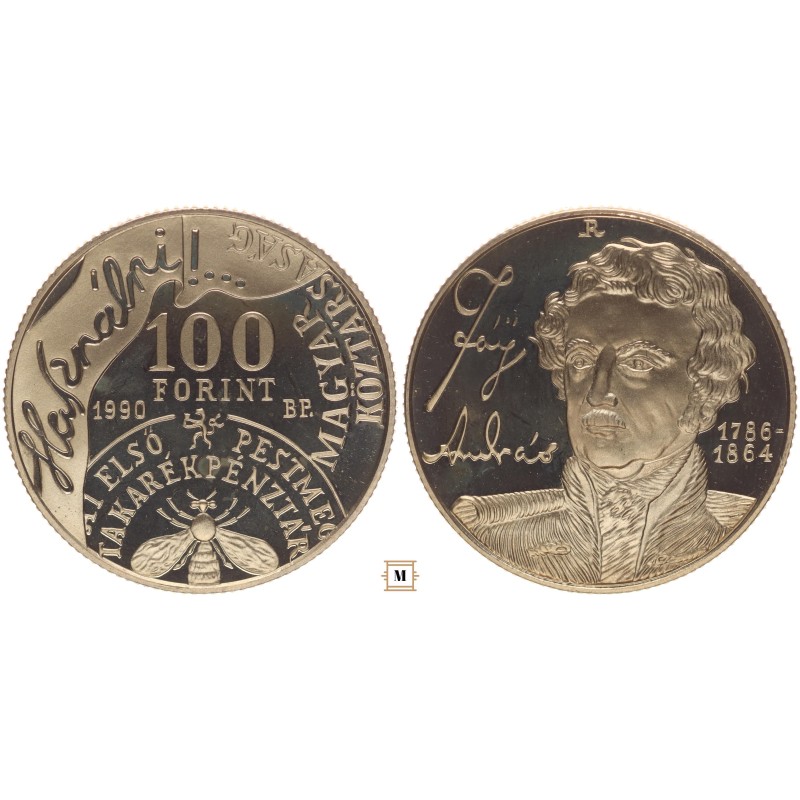 100 forint Fáy András 1990