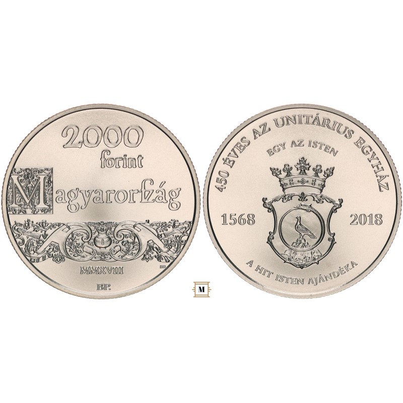 2000 forint Unitárius Egyház 2018 BP