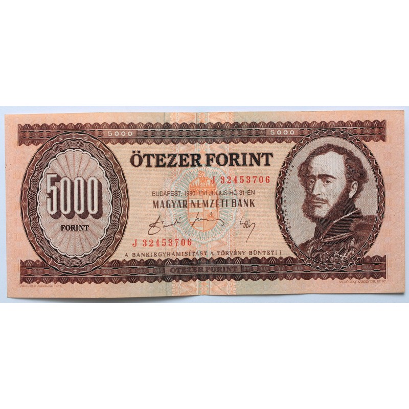 5000 forint 1990 J sorozat