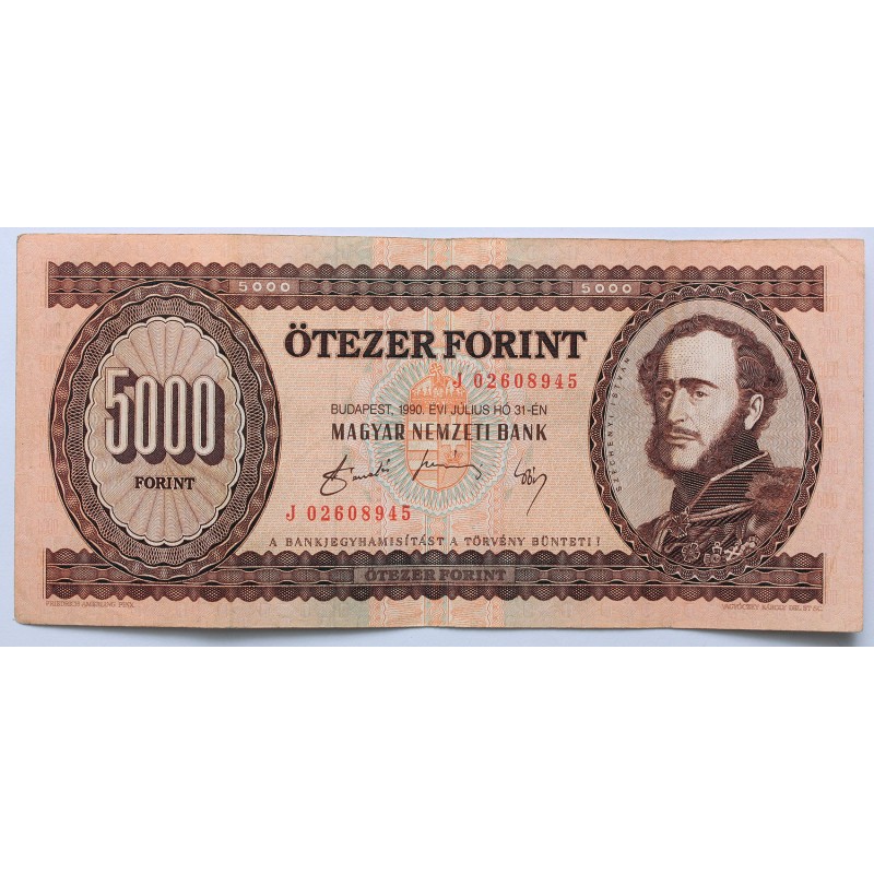 5000 forint 1990 H sorozat