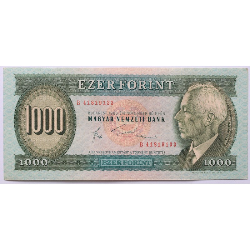 1000 forint 1983 B sorozat