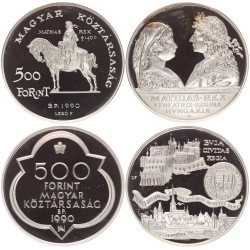 2 x 500 forint Mátyás Király 1990 BP