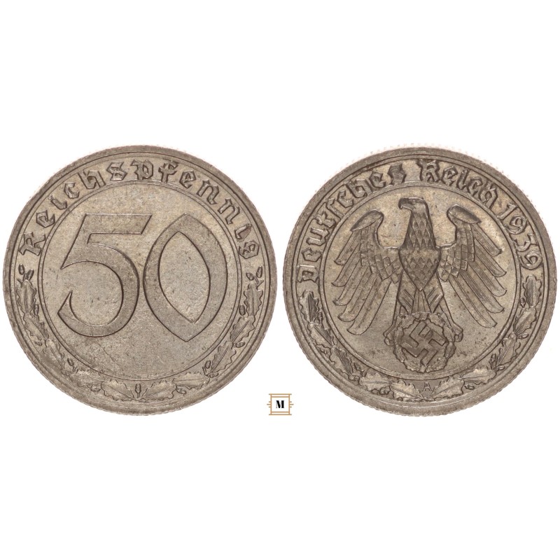 Németország 50 reichspfennig 1939 A