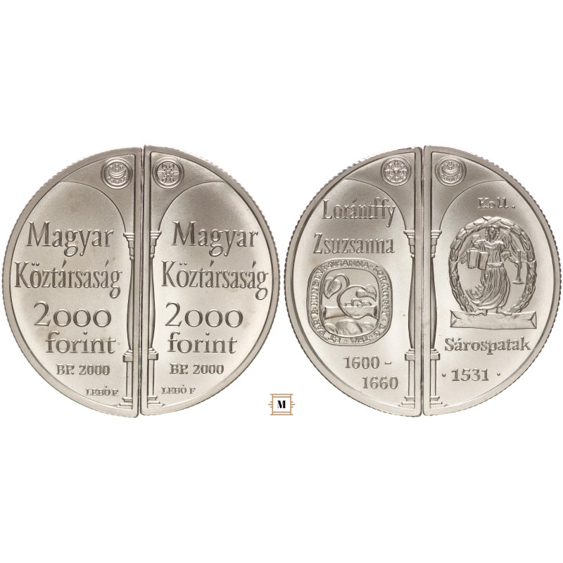 2x2000 forint Lórántffy Zsuzsanna 2000 BP