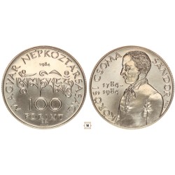 100 Forint Kőrösi Csoma Sándor 1984 Bp.