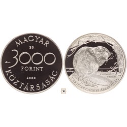 3000 Forint veszélyeztetett állatvilág 'Hód' 2000 Bp.