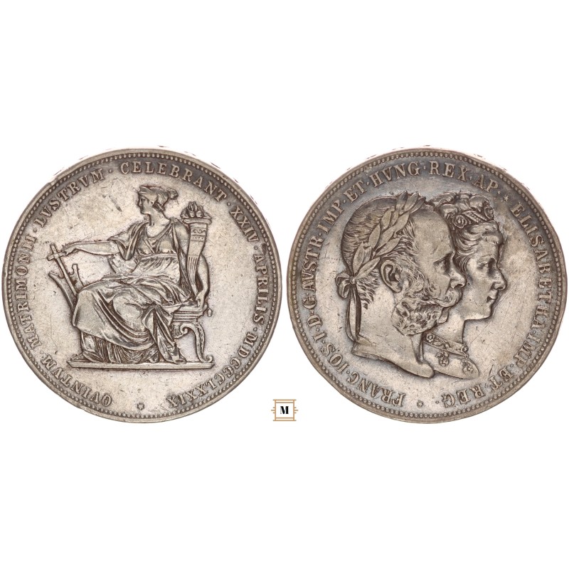 Ferenc József ezüstlakodalom 2 gulden 1879