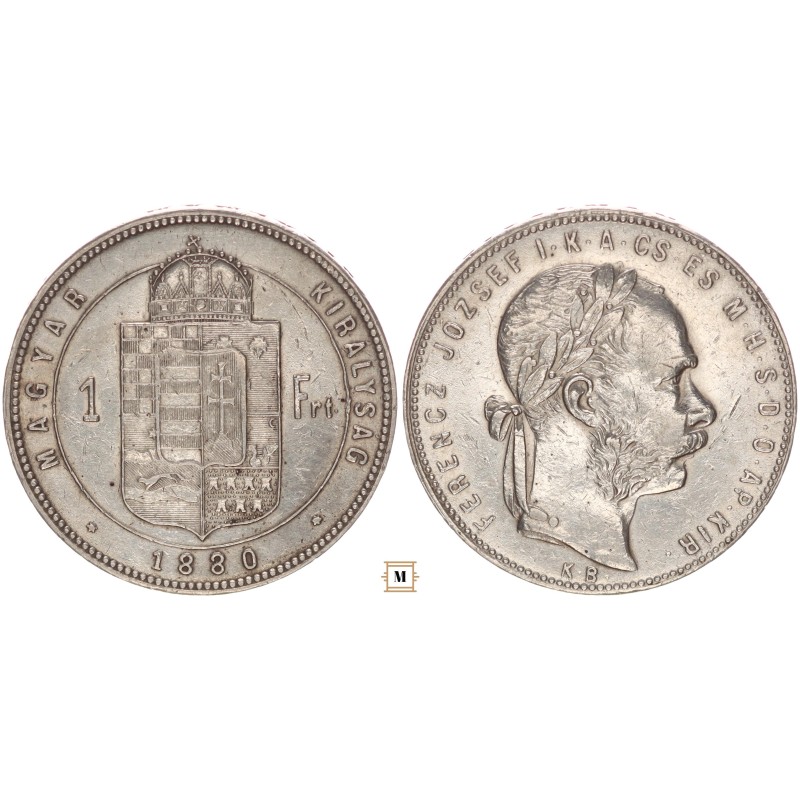 Ferenc József 1 forint 1880 KB