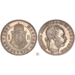 Ferenc József 1 forint 1887 KB