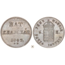 Szabadságharc 6 krajcár 1849 NB