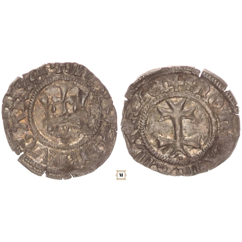 Mária 1382-1387/1395 Denár ÉH 443, Liliom Kassa