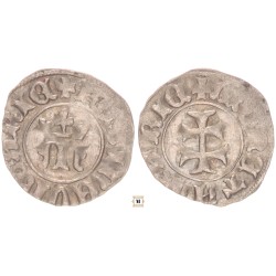 Mária 1382-1387/1395 Denár ÉH-/442/  Belső vonalkörrel VJN. RR!