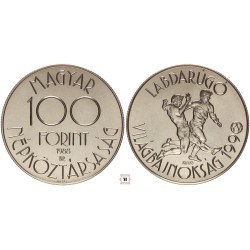 100 forint Labdarúgó VB '90 1988 BP