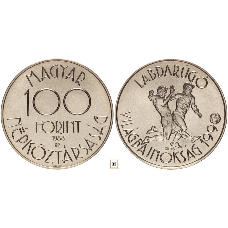 100 forint Labdarúgó VB '90 1988 BP