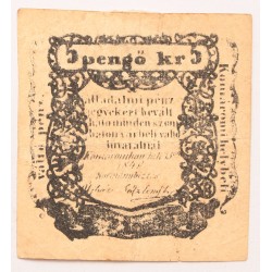 Komárom 5 krajcár 1849