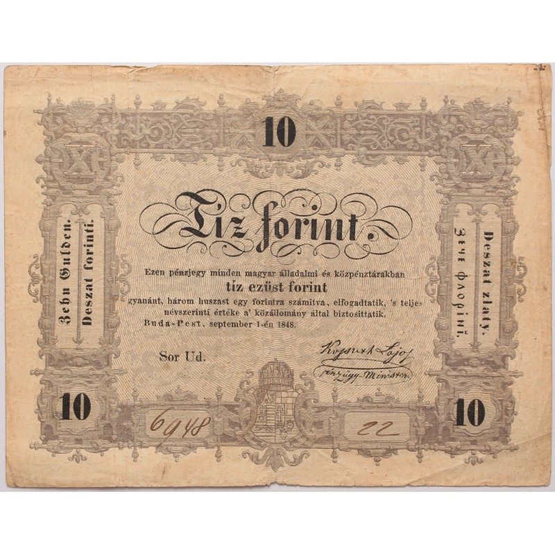 10 forint 1848