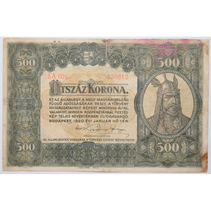 500 korona 1920