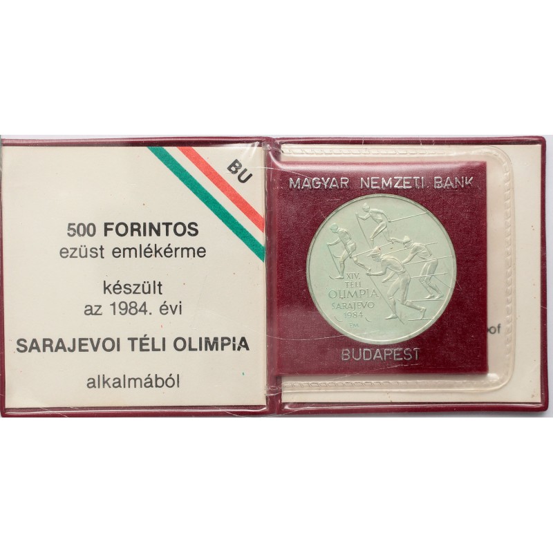 500 forint Téli Olimpia - Sarajevo 1984 BP MNB tokban