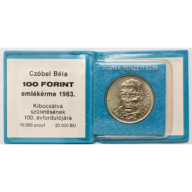 100 forint Czóbel Béla 1983 BP MNB tokban