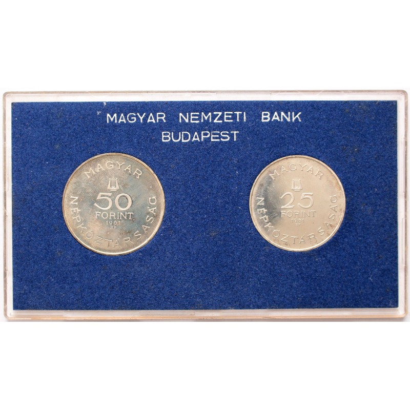 25-50 forint Bartók Béla 1961 BP MNB tokban