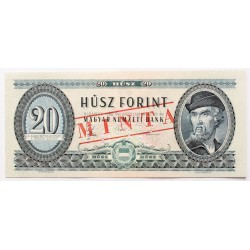 20 forint 1980 MINTA lyukasztás és felülnyomás