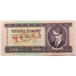 500 forint 1969 MINTA lyukasztás és felülnyomás