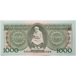 1000 forint 1993 D minta lyukasztás és felülnyomás