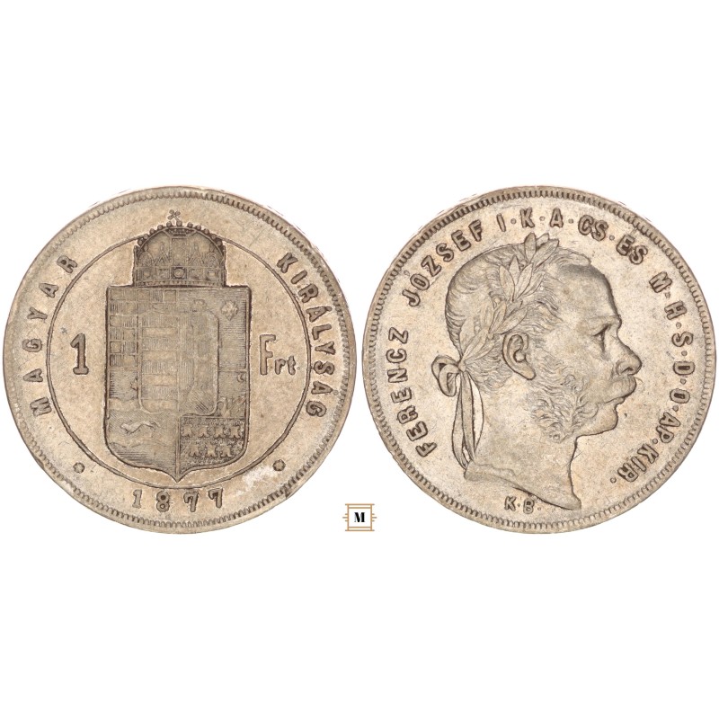 Ferenc József 1 forint 1877 KB