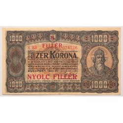 1000 korona 8 fillér 1923