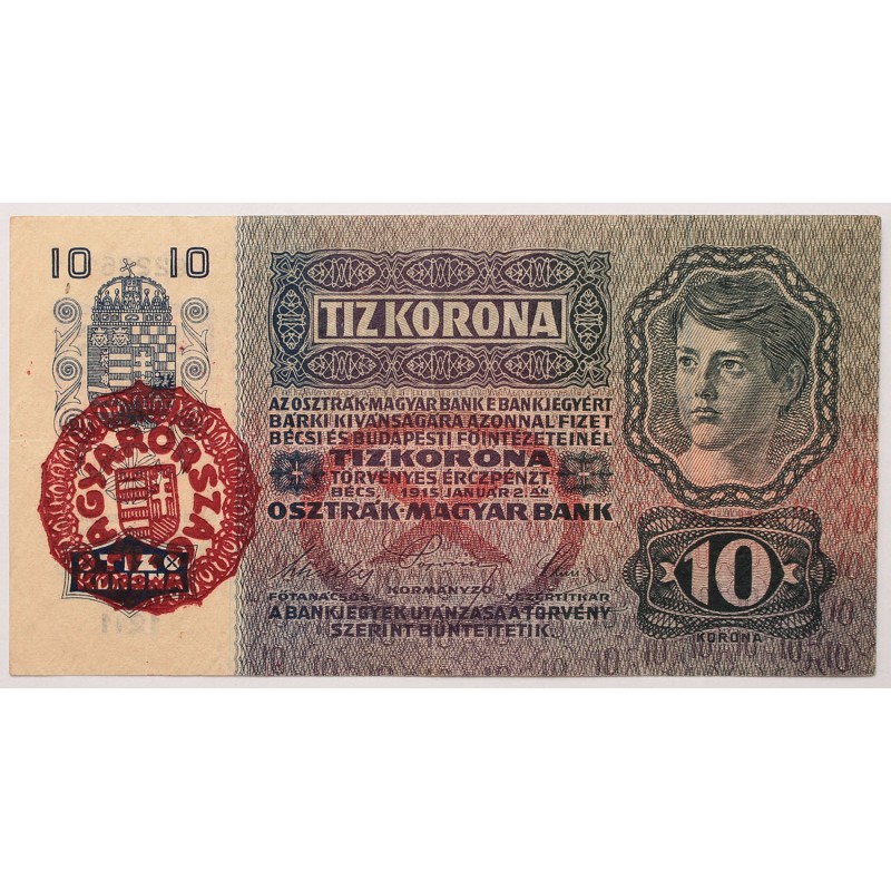 10 korona 1915 Magyarország FB.