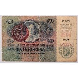 50 korona 1914 Magyarország FB.