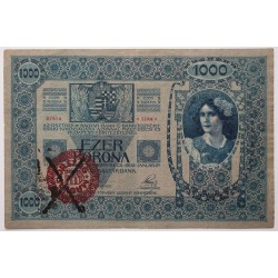 1000 korona 1902 Magyarország FB. érvénytelenített