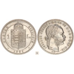 Ferenc József 1 forint 1881 KB